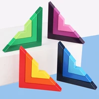 montessori wooden toys jigsaw building blocks triangle building blocks puzzle educational toys childrens baby birthday gifts