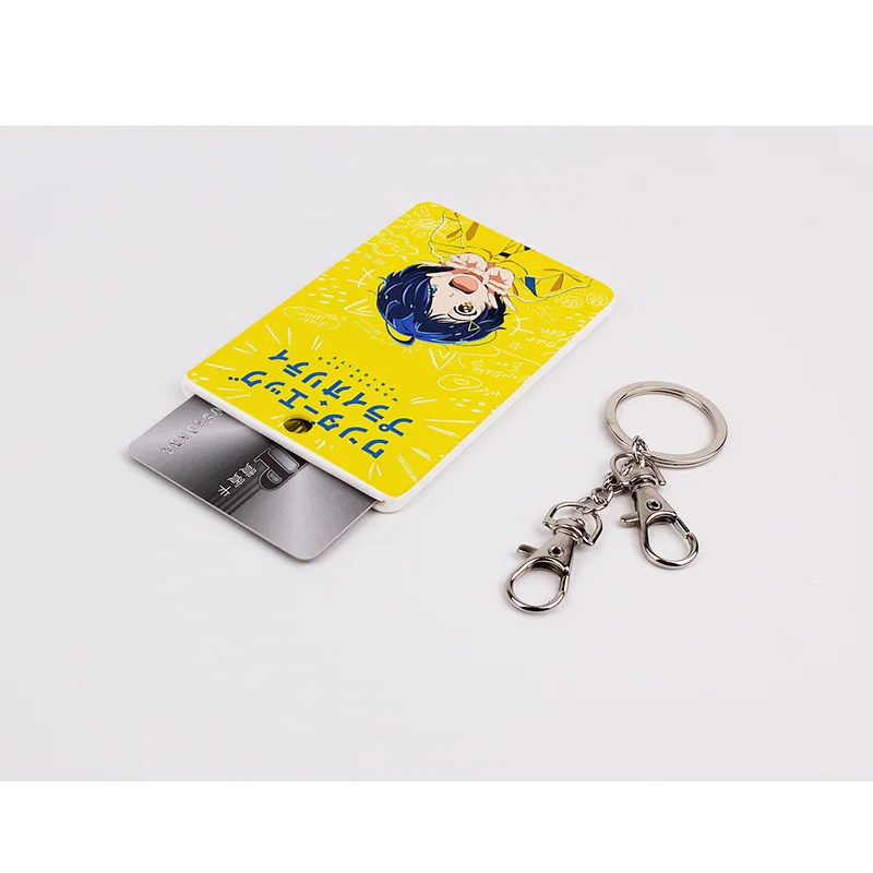 

Anime WONDER EGG PRIORITYC Ohto Ai Cartoon Figure ID Bus Card Case Keychain Cosplay Student Pendant Studnet Keyrings Gifts