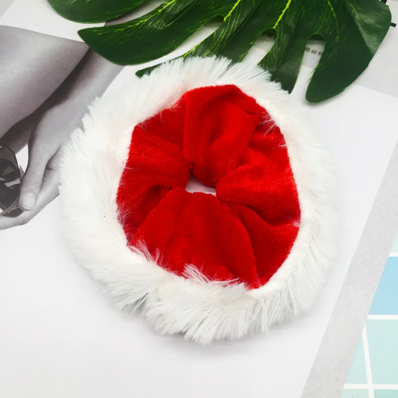 2019 рождественские резинки для волос женские эластичные с блестками бархатная