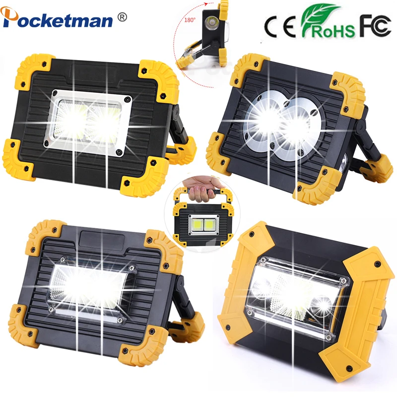 Портативный Точечный светильник поиск вспышки факел COB рабочий Применение 2*18650