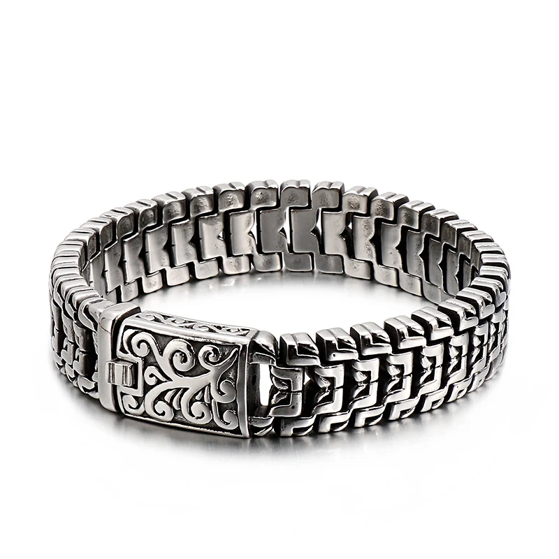 

Punk High Polished Arrow Shaped Bracelet Men 22cm Stainless Steel Bike Chain Bilezik Boho Male Jewellry Accessories 2019