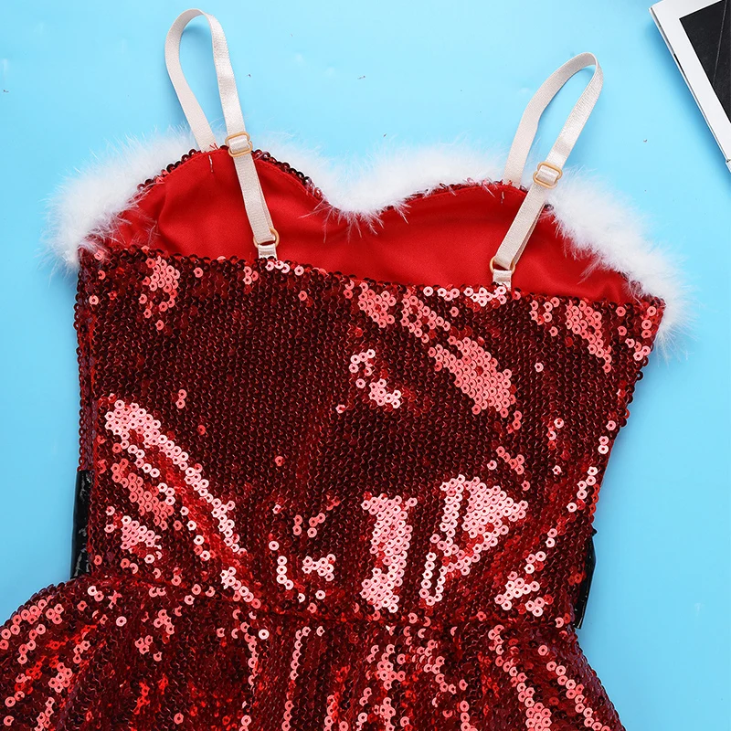 Детское платье TiaoBug для девочек с блестками фигурного катания танцевальный