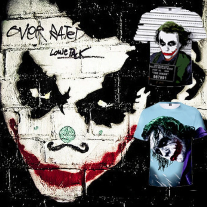 

Футболка мужская с коротким рукавом, 3D цифровая печать Joker Shaco