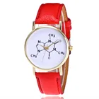 Модные наручные часы с изображением кофеина часы молекула года, с кожаным ремешком