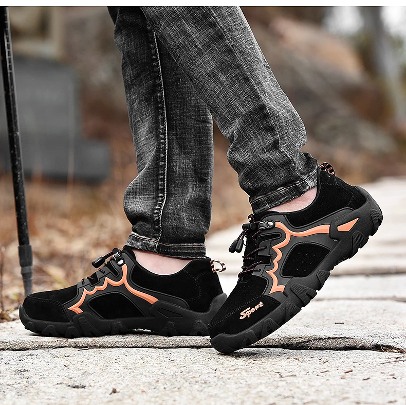 Size38-48 уличные спортивные походные ботинки износостойкие треккинговые кроссовки из натуральной кожи Верхняя Удобная прогулочная обувь для мужчин