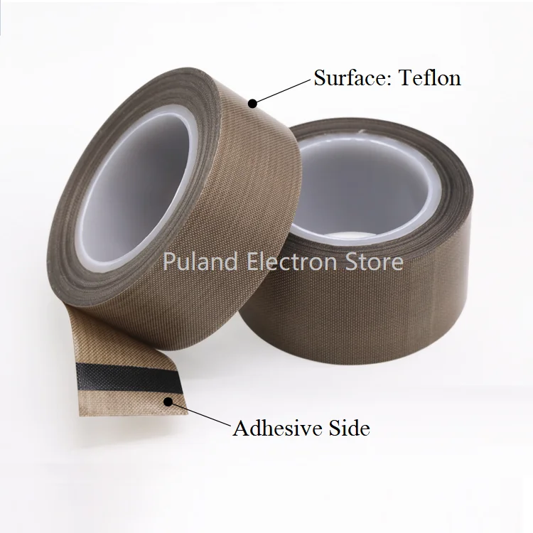 

10 20 25 40mm x 0.18mm Adhesive Cloth Insulated Vacuum Sealing Machine High Temperature Resistant Electric PTFE Tape 10m