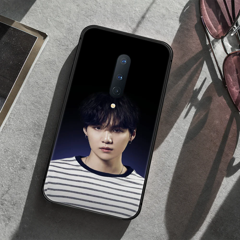 

Bangtan Boys SUGA Phone Case Cover Hull For 1+ Oneplus 5T 6 6T 7 7T 8 8T Pro black Bumper Fashion Waterproof Painting Hoesjes