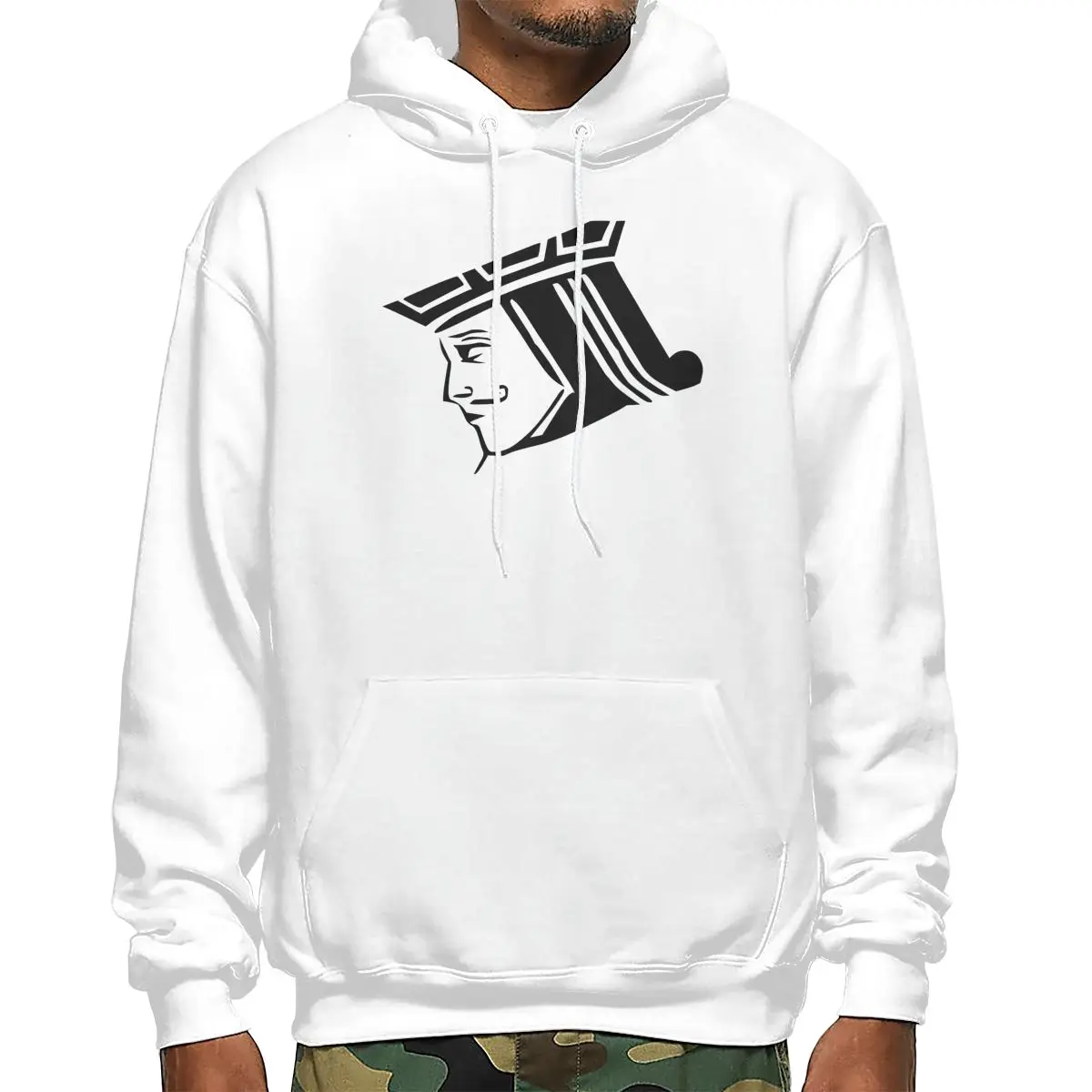 

King 2021 Men Sweatshirt Hoodie Streetwear Harajuku Pullover Hoodie Winter Autumn Black Hoodie TX6398