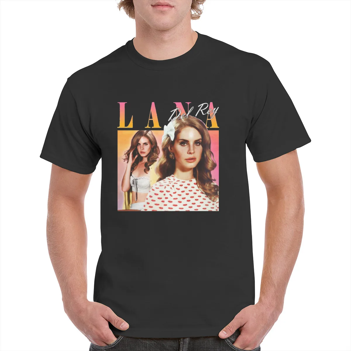 

100% Cotton Pop Lana Del Ray Tops t shirt Unisex Retro Trending Popular 90'S Sexy Graphics T-Shirt Female/Man