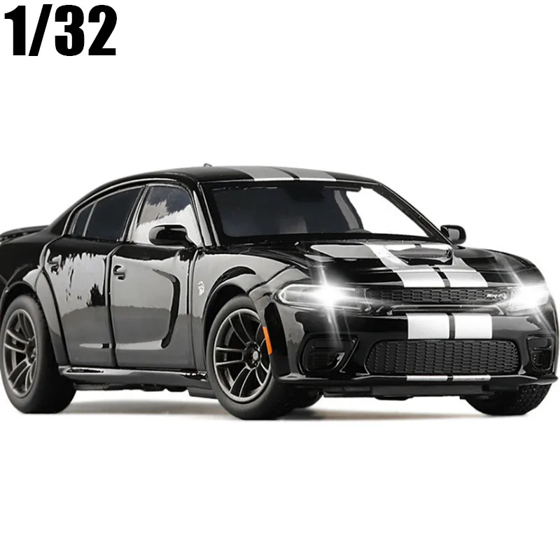 1:32 Dodge Challenger SRT Hellcat Sport Car Model Alloy Diecasts & Toy Vehicles Simulation Collection Kids Toy Gift
