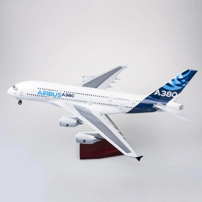1/160 масштаб 50 5 см самолет Airbus 380 A380 прототип модель самолета W светильник и колесо