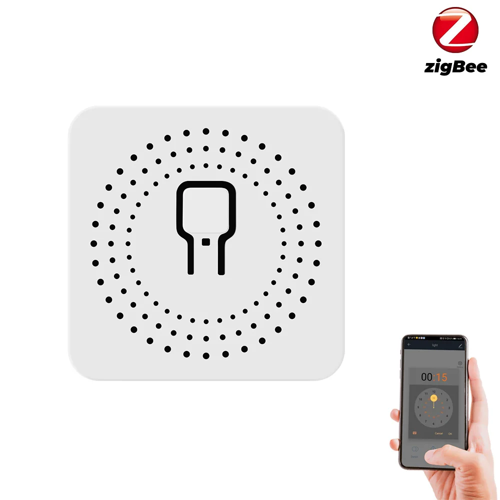 

Модуль переключателя Tuya Smart Life 10A/6A Zigbee, миниатюрный пульт дистанционного управления, поддержка внешней работы с Alexa Google Assistant