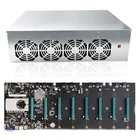 1 комплект, встроенное шасси для майнинга, 8 GPU, Биткоин, криптоэтериум, BTC, добывающая установка, 4 вентилятора, материнская плата для T37 D37 S37, чехол для майнинга