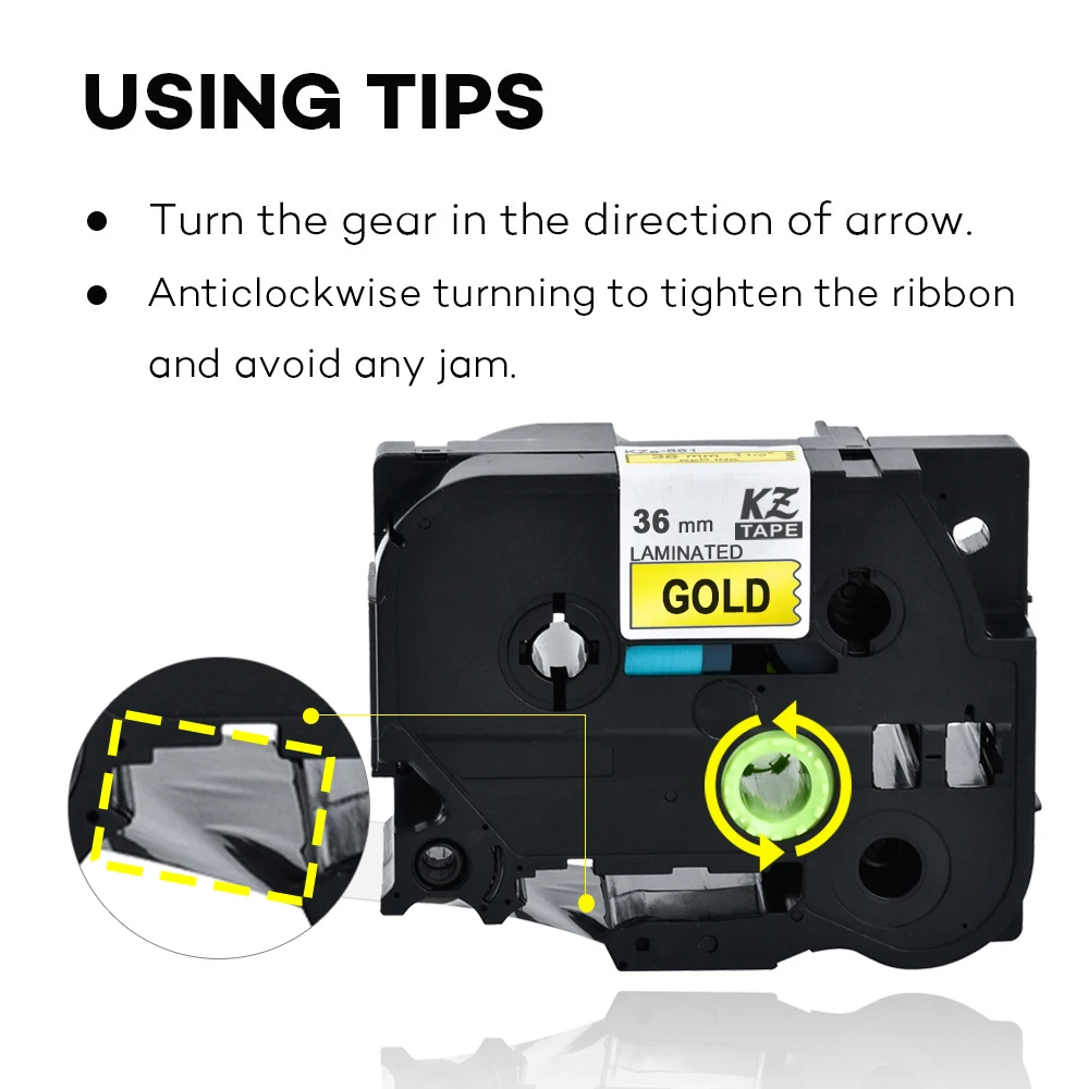 36 мм Tze861 черная на золоте зеркальная лента кассета модель 861 tze861 для P-touch PT |