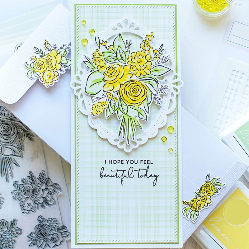 Трафарет пластиковый в полоску многослойный для поделок скрапбукинга без