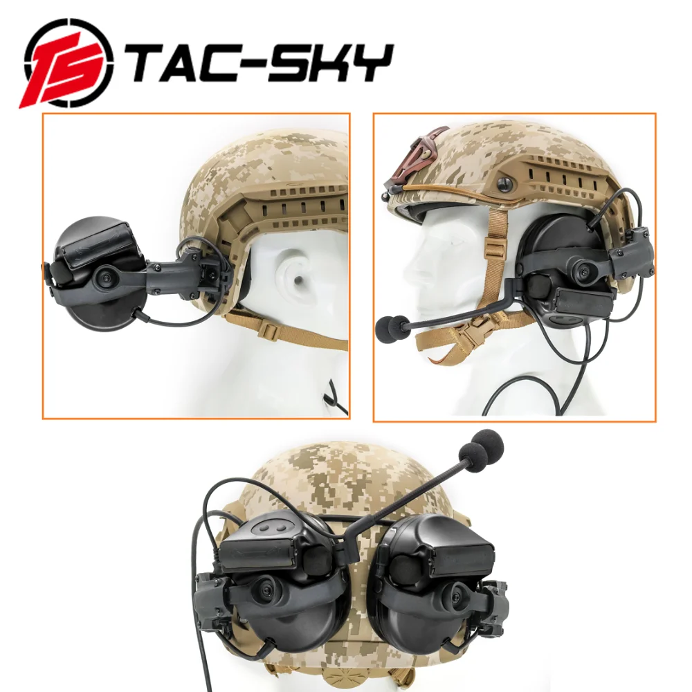 Ceny TAC SKY COMTAC Taktyczny Zestaw Słuchawkowy COMTAC II Mocowanie Kasku Redukcja Szumów Zestaw Słuchawkowy PTT Adapter Walkie-talkie Zestaw Słuchawkowy