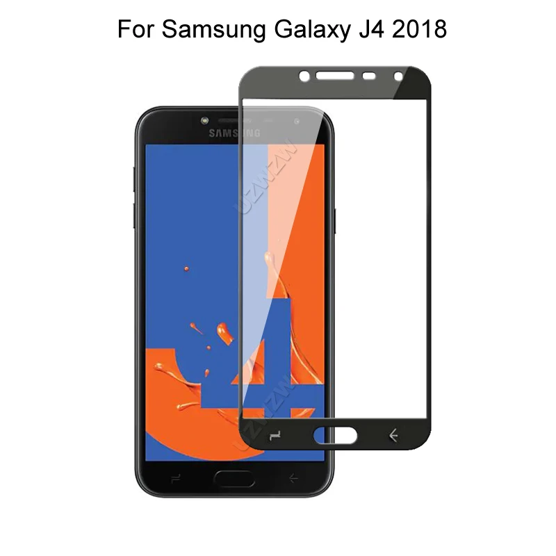 2 шт. закаленное стекло с полным покрытием для Samsung Galaxy J4 Plus 2018 защита экрана