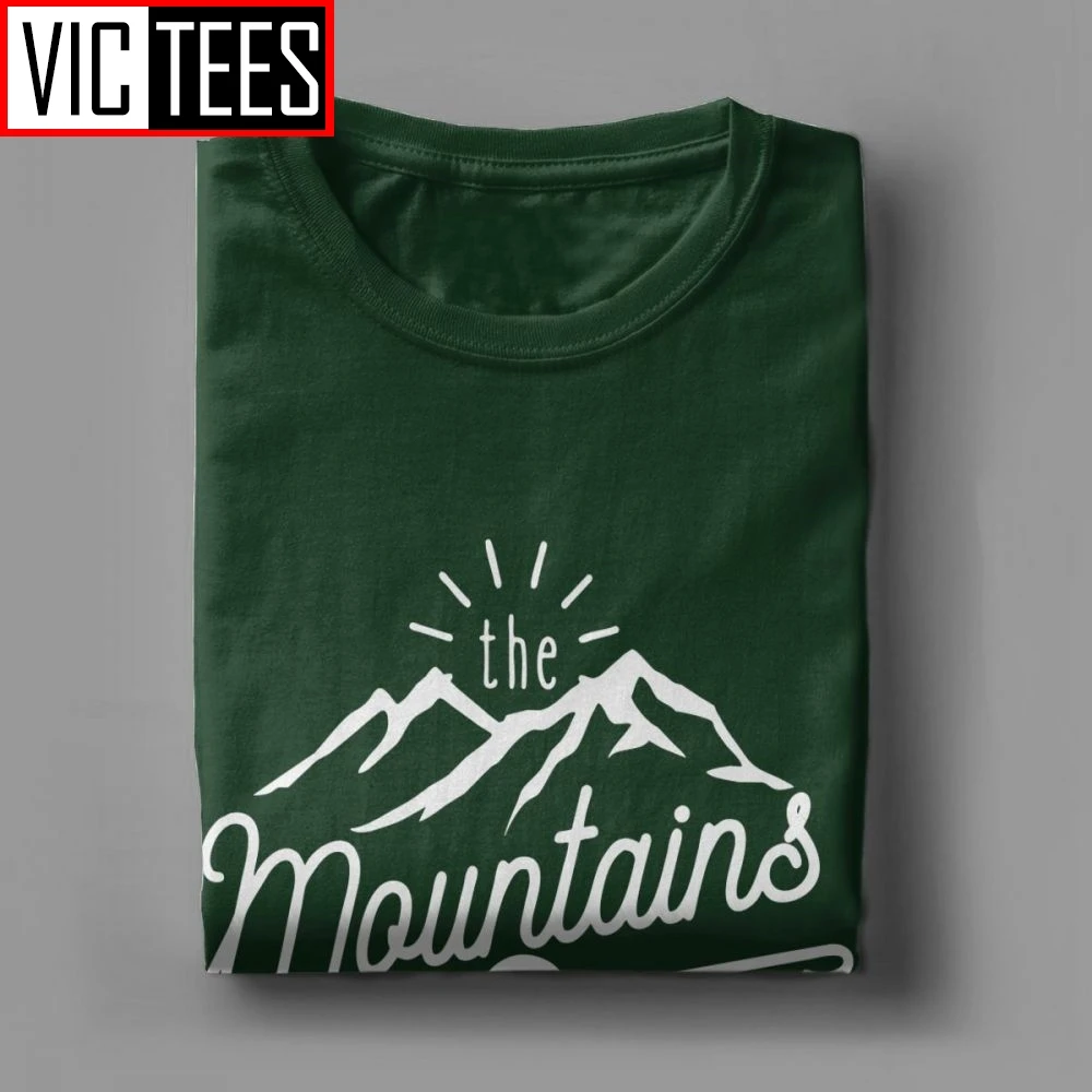 Мужские походные футболки с принтом &quotГоры вызывают и я должен пойти&quot мужские