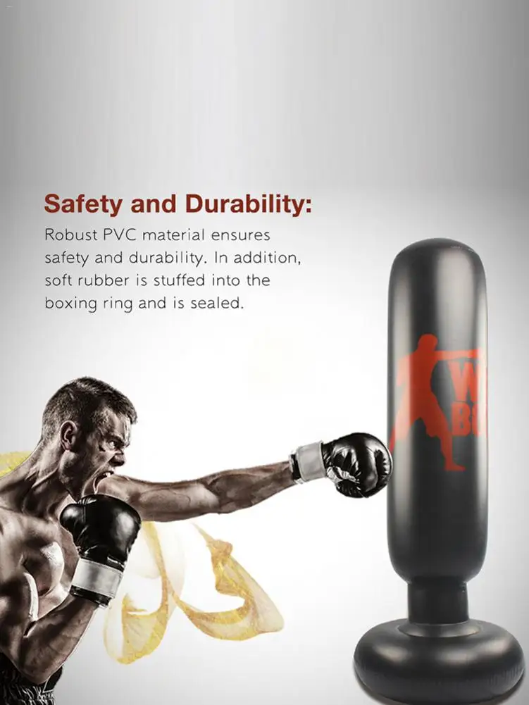 Боксерский мешок из пвх гибкий надувной стакан увеличивающий ловкость для песка