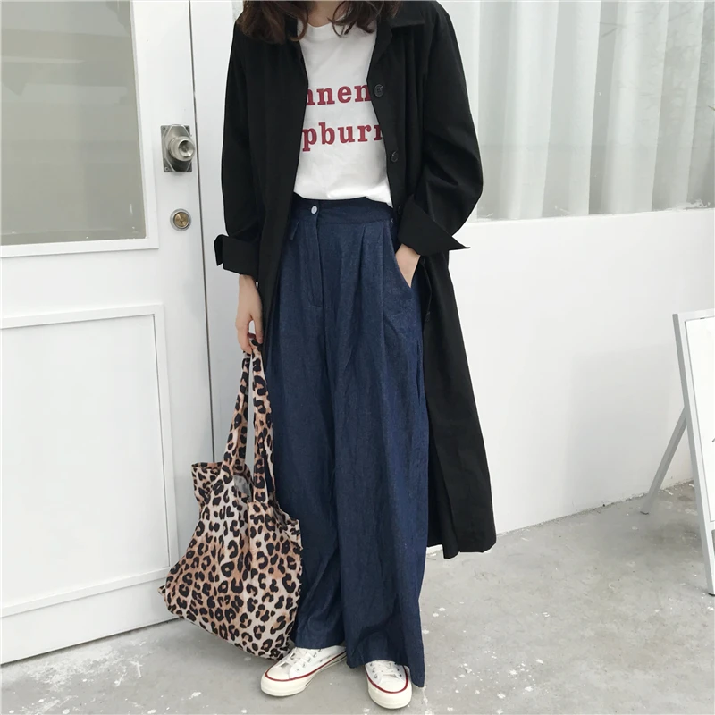 

Hzirip Windbreaker Vintage Women Retro Elegant Trench OL Overcoat Chic Solid All Match Hot Minimalist 2021 New Loose Coats