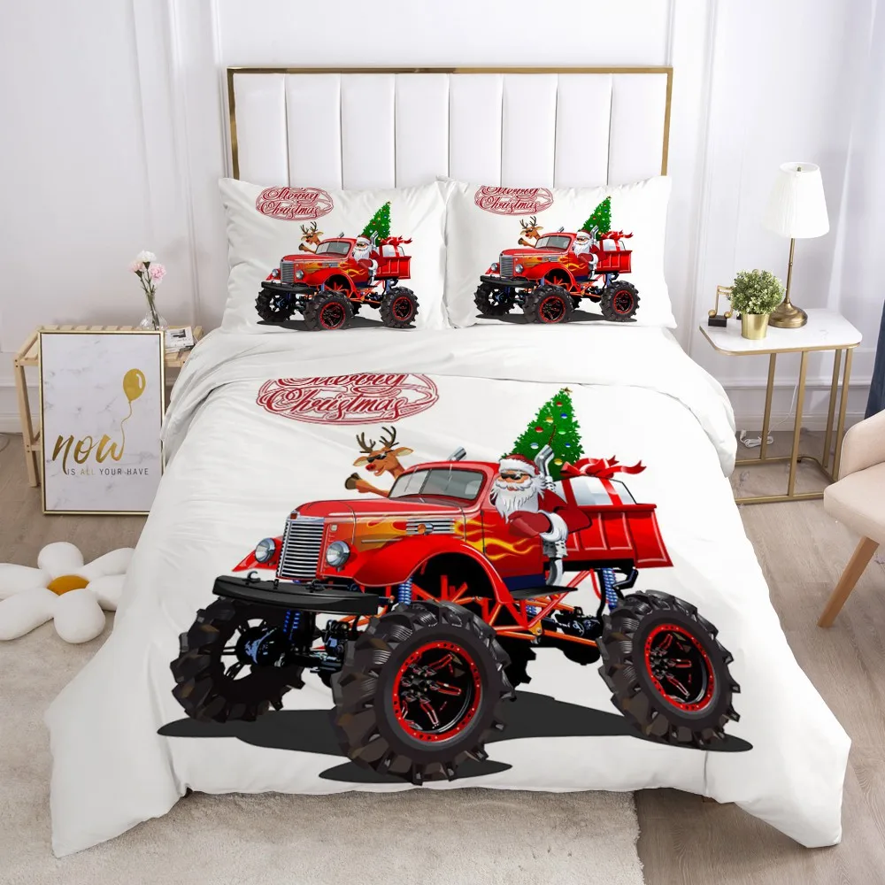 3D Постельные принадлежности XMAS пододеяльник набор пододеяльников и подушечек
