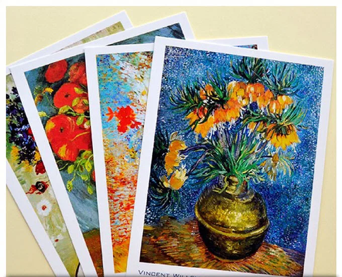 4 шт Ван Гог картины записываемая Классическая винтажная художественная