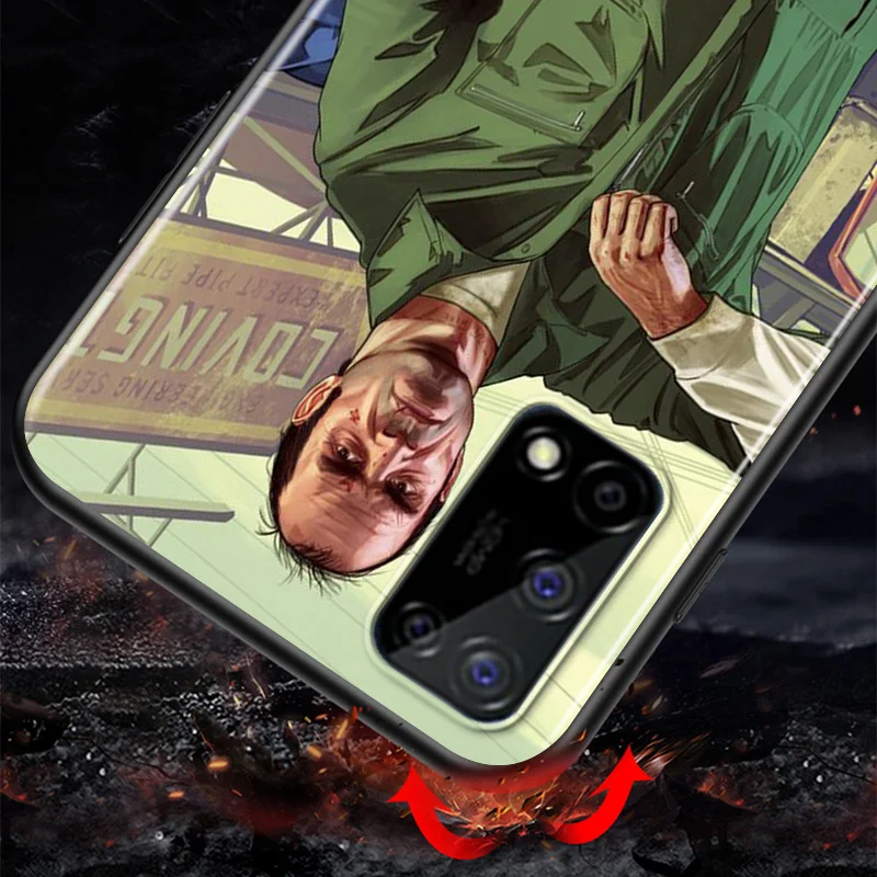 

Grand Theft AutoV Game For Huawei Honor V9 Play 3E 8S 8C 8X MAX 8A 2020 Prime 8 7S 7A Pro 7C Black Phone Case