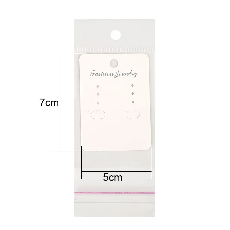 

Держатели для сережек с пакетами, бумага, 50 шт