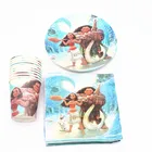 Moana мультяшный набор для вечеринки, посуда, тарелки, салфетки, баннер на день рождения, семейная коробка, подарочные сумки, украшение для вечеринки в честь будущей мамы
