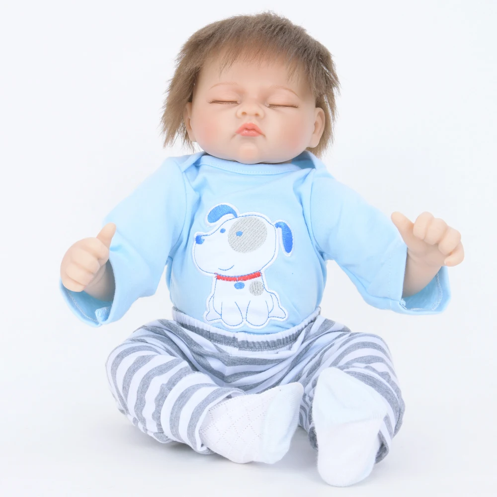 Новый стиль милая кукла Bebe Reborn Реалистичная Спящая для новорожденных с закрытыми