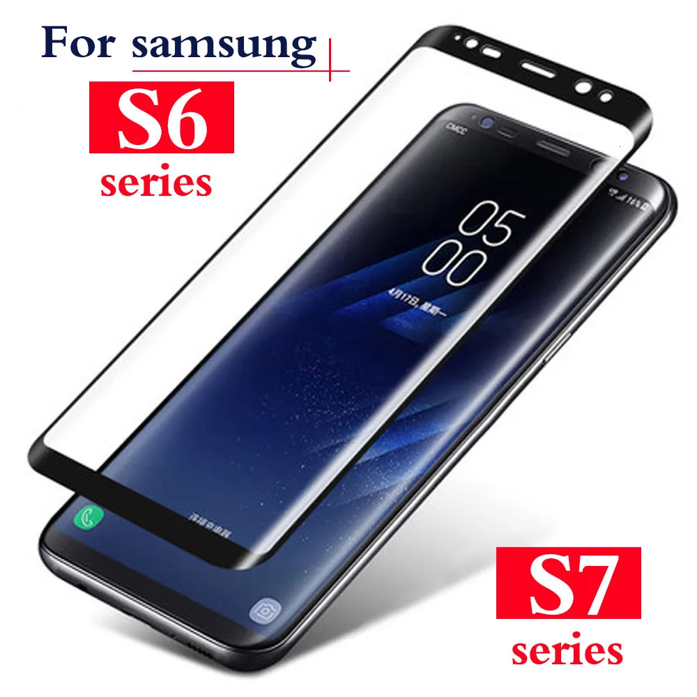 

protective glass for samsung galaxy s6 s7 edge plus on the s 6 7 tempered glas phone cover sereen protector protection film 3d