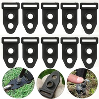 1020pcs new double eyes hiking accessories black tent clip wind rope buckle tent feet clamp outdoor camping traveling