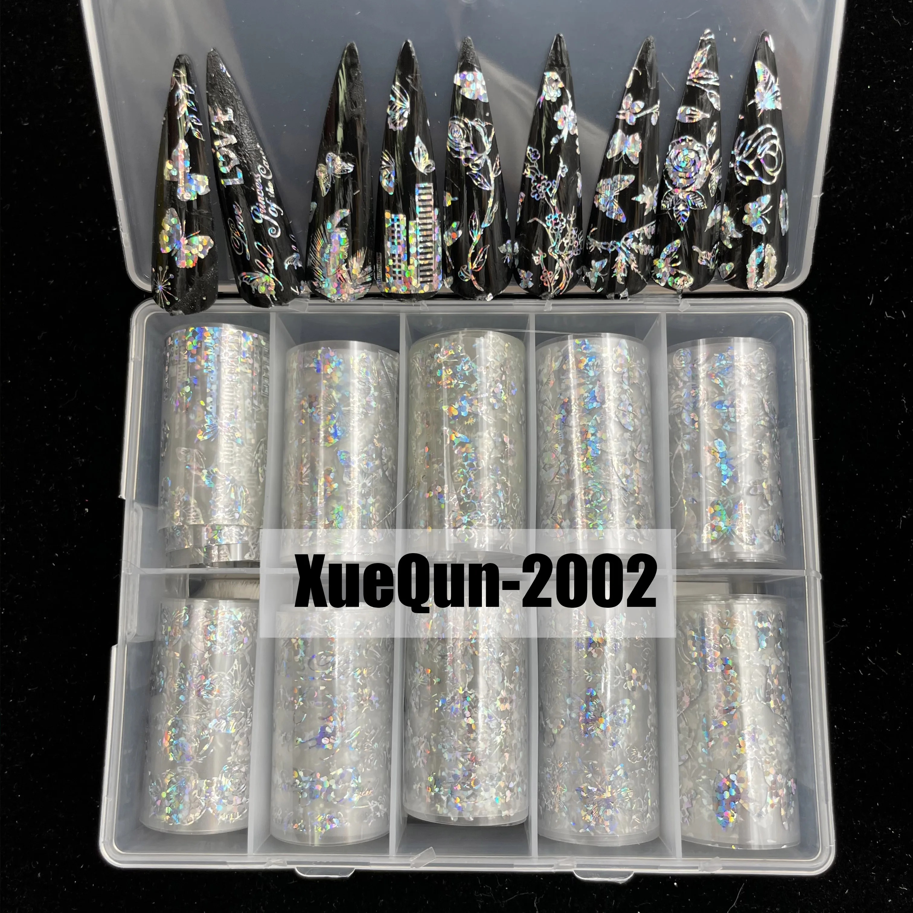 

XueQun 4*100cmLaser, дизайнерская Фольга для ногтей