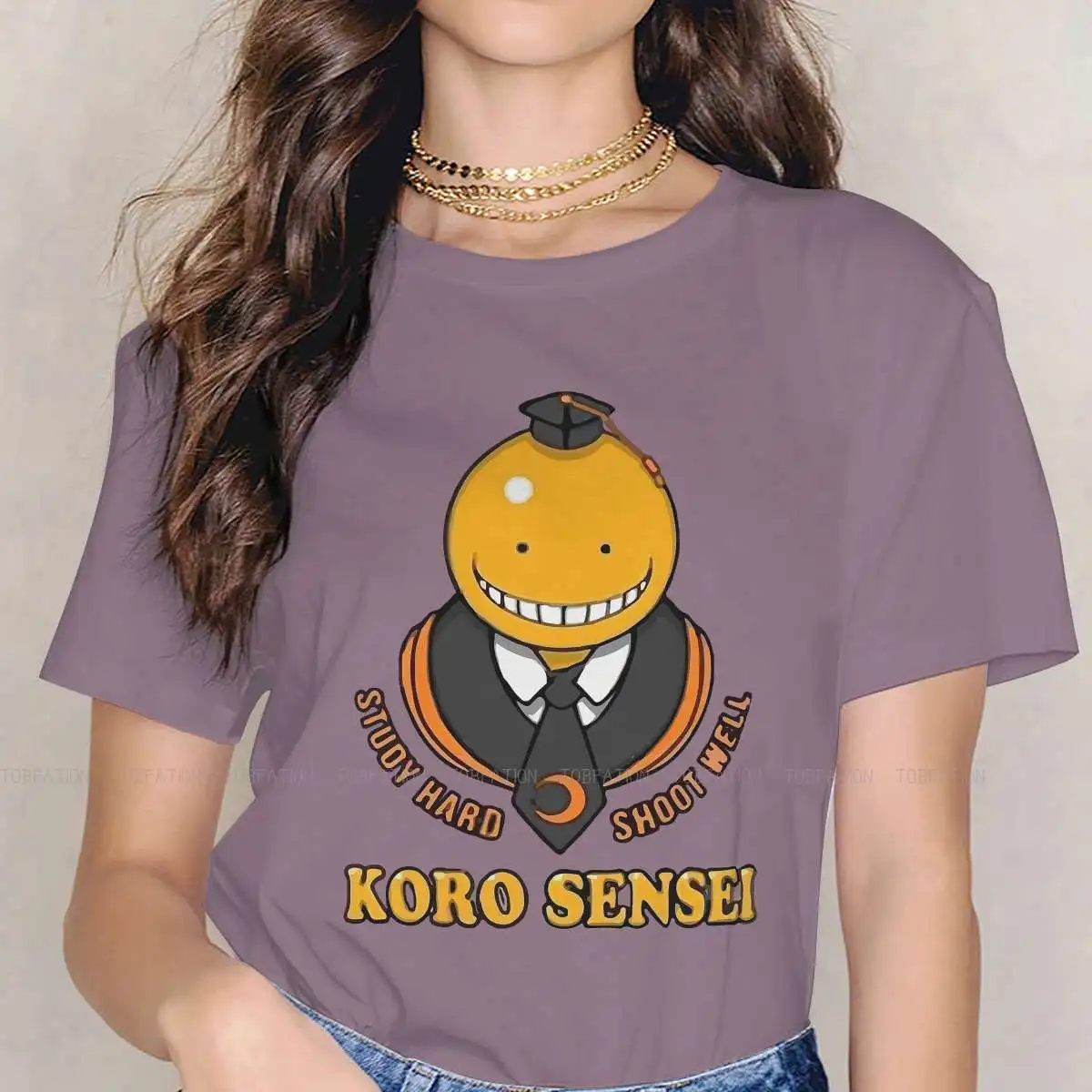 

Футболка с изображением осьминога из сериала «Школа убийц», классная оранжевая Повседневная футболка для женщин и девушек, Размер 5XL, модна...