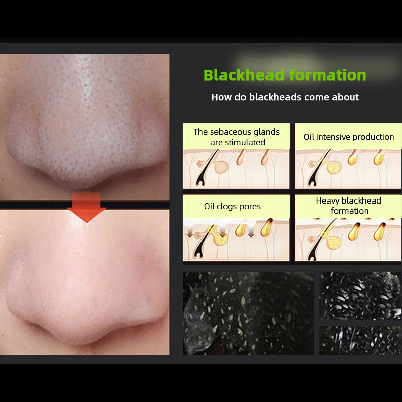 Очищающая маска для лица бамбуковая угольная контроль масла удаляет поры угрей