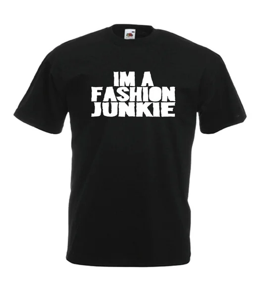 

Забавная футболка IM A FASHION JUNKIE для мужчин и женщин, подарок на день рождения и Рождество