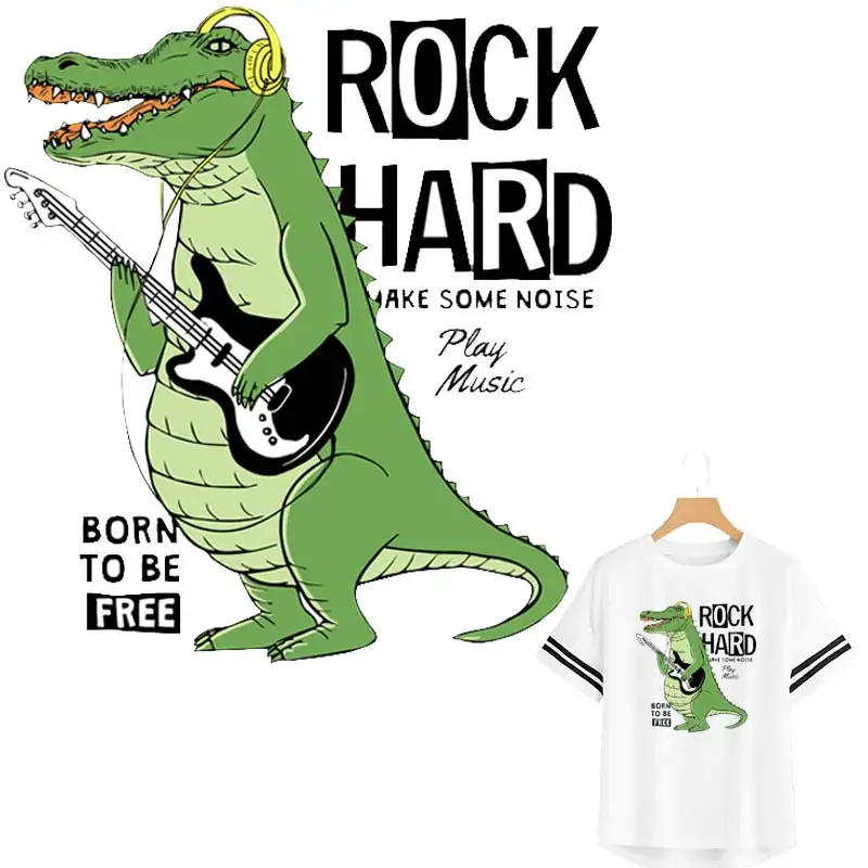Rock твердая наклейка на одежду железные переводные наклейки полосатая футболка Diy