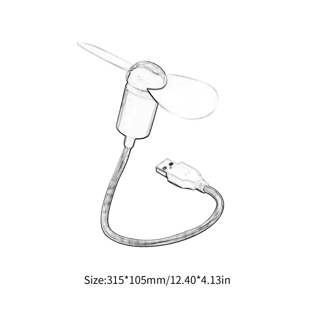 Портативный размер USB Гибкий кондиционер охлаждающий вентилятор летний для