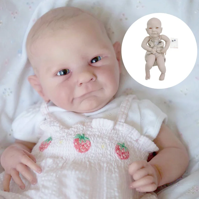 

19 дюймовая Неокрашенная кукла с телом и глазами, популярная Ограниченная серия, виниловая кукла-реборн «сделай сам», комплект с сертификато...