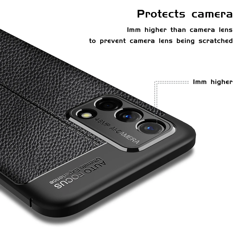 

UFlaxe Soft Shockproof Case for OPPO A74 A73 A72 A55 A54 A53 A52 A33 A32 A31 5G Litchi Texture Ultra-thin Cover LZ