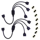 Удлинительный кабель-разветвитель RGB, 0,3 м, 4 контакта, 5 контактов, белый, черный, Y-образный Удлинительный провод, от 1 до 2, 3, 4, 8 контактов, с иглами для светодиодной ленты 2835, 5050