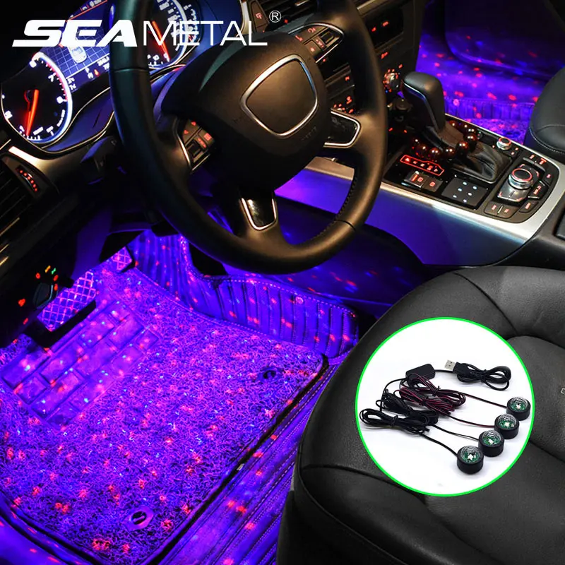 4 в 1 Автомобильный Стайлинг Автомобильная атмосферная лампа интерьерный