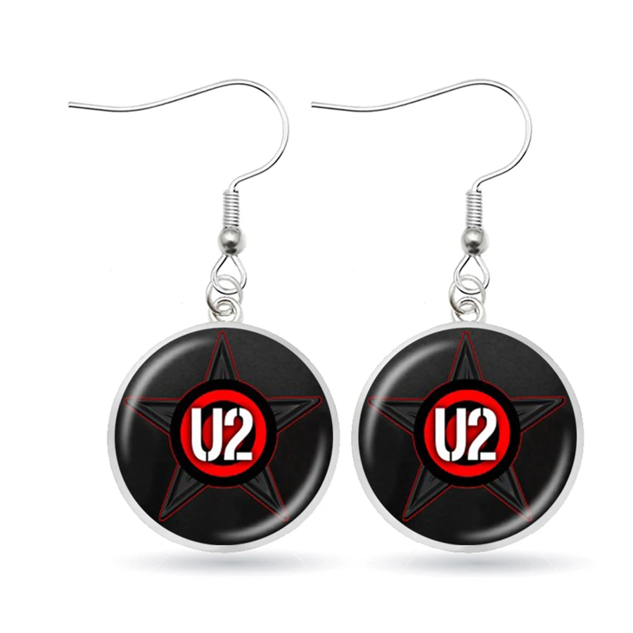 New Trendy Pop Rock Band U2 Earrings Pins Steampunk Dangle Stainless Steel Aretes Jewelry | Украшения и аксессуары