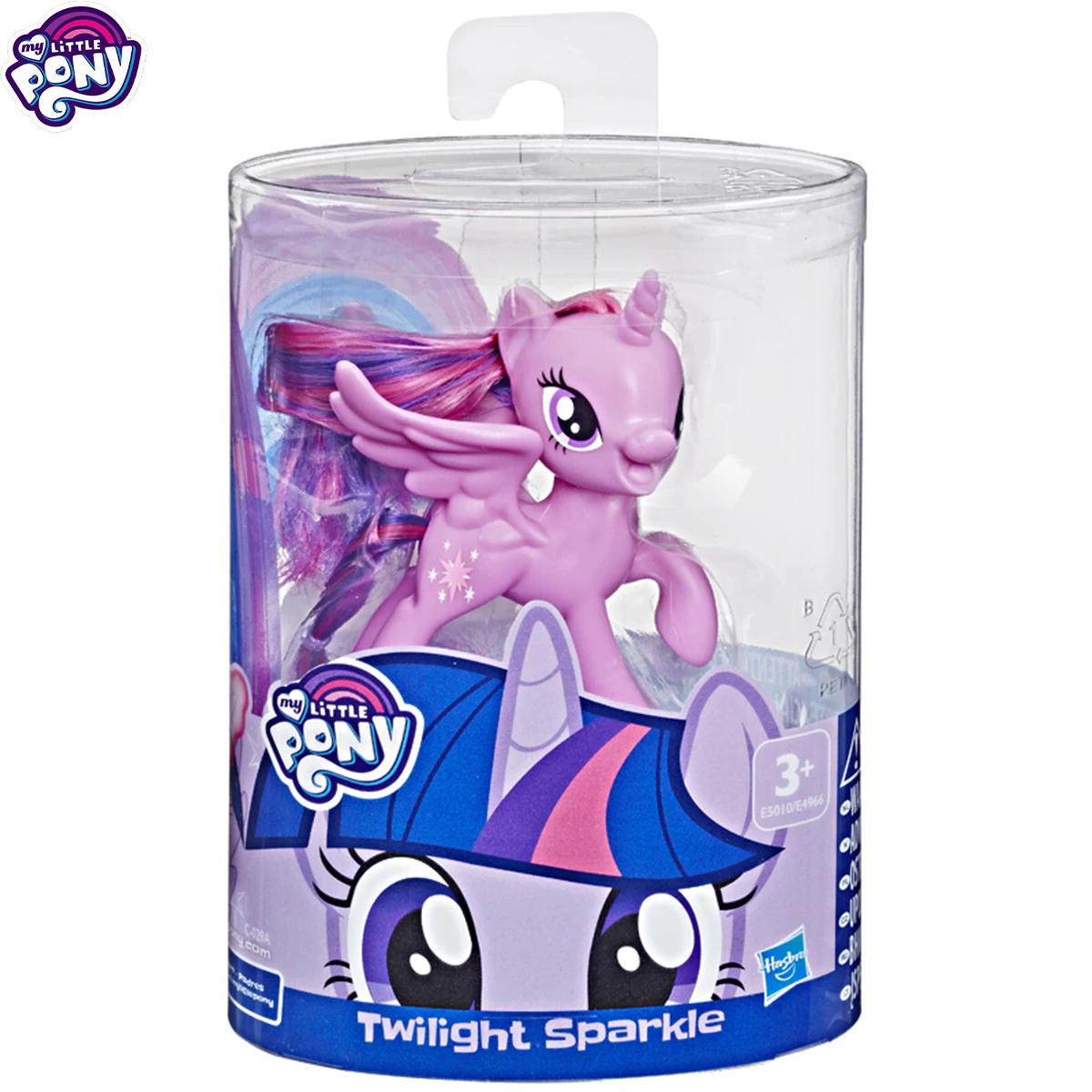 

Hasbro Little Pony Polaroid Purple Yue Pony Anime Model Cute Girl Children's Toy Christmas Birthday Gift Height 7.5cm E5010