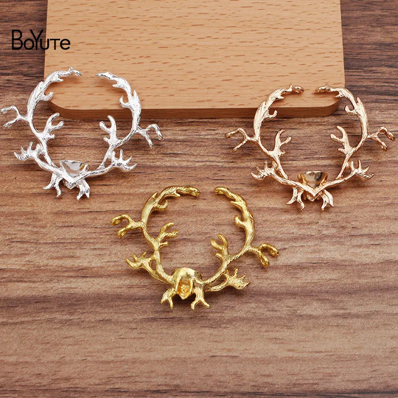 

BoYuTe (10 Pieces/Lot) 55.2*46MM Metal Alloy Antlers Handmade Materials Diy Jewelry Acccessories Wholesale