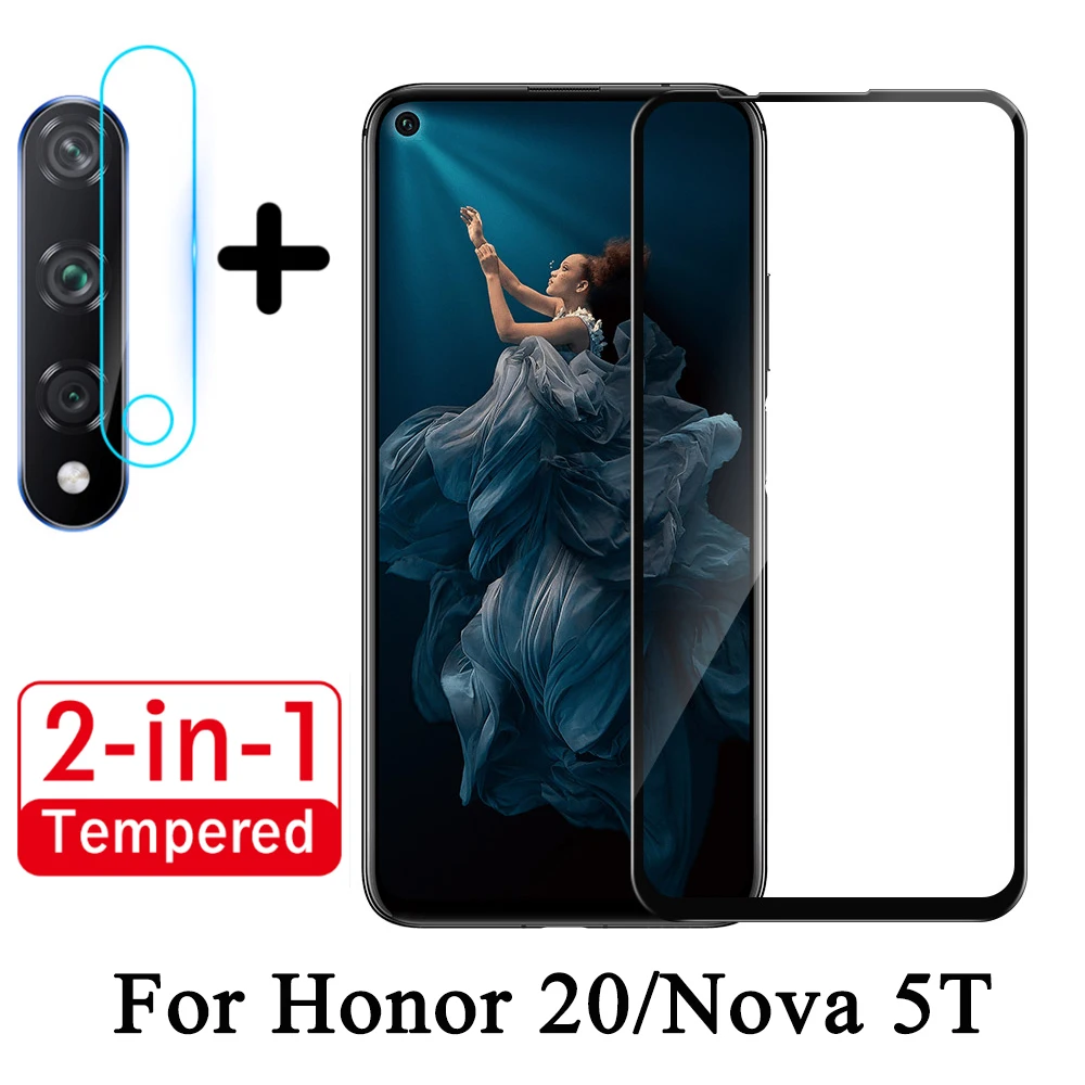 Закаленное стекло 2 в 1 для Honor 20 защита экрана пленка объектива камеры Huawei YAL L21 Nova