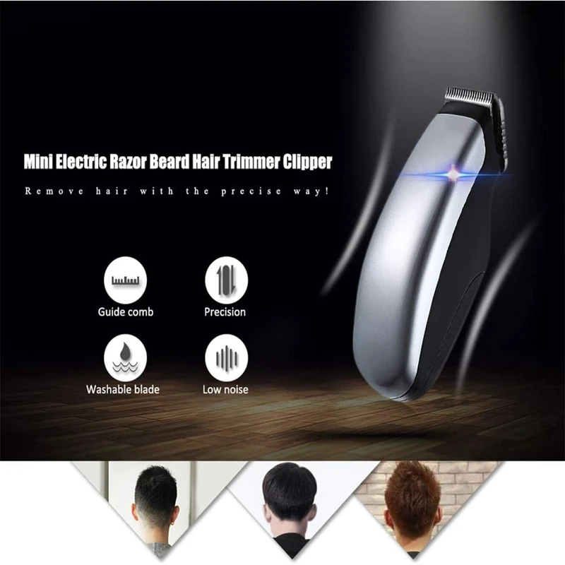Электрическая машинка для стрижки волос портативный мини триммер Машинка бороды