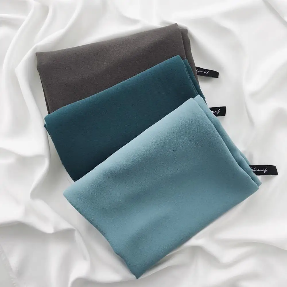 Премиум шифон мусульманский хиджаб Малайзия Индонезия головной обруч большие