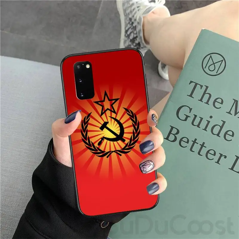 Мягкий силиконовый чехол из ТПУ с флагом СССР для Samsung S5 6 7 8 9 10 S8 S9 S10 plus S10E lite S10-5G S20