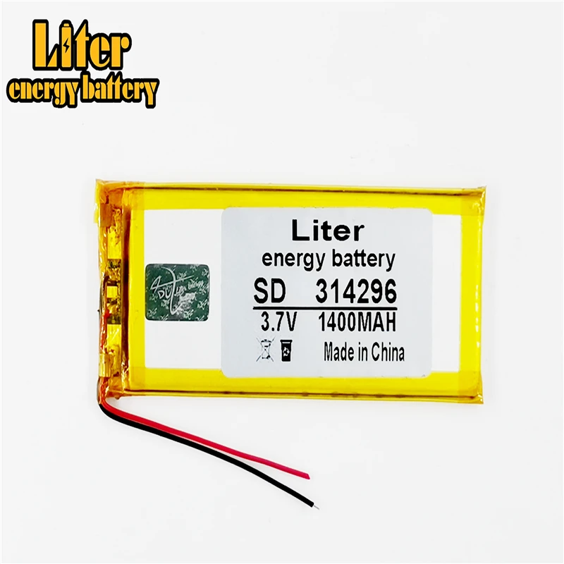 Лучший бренд батареи 3 7 V литиевая батарея КПК 314296 304296 034296 1400MAH PDA | Компьютеры и